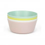 Set of bowls Dem Multicolour 4 Pieces Plastic 12 x 12 x 5 cm (4 Pieces