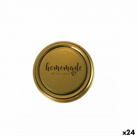 Set di coperchi Sarkap Homemade Dorato 6 Pezzi 6,6 x 0,8 cm (24 Unità