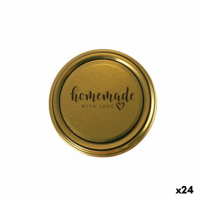Set di coperchi Sarkap Homemade Dorato 6 Pezzi 8,5 x 0,8 cm (24 Unità