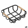 Panier Multi-usages Confortime Noir 23 x 23 x 8 cm (6 Unités) sur la 
