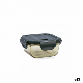 Porta pranzo Ermetico Bidasoa Infinity Quadrato 310 ml Giallo Vetro (1