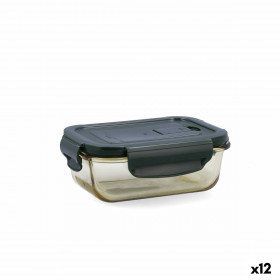 Porta pranzo Ermetico Bidasoa Infinity Rettangolare 370 ml Giallo Vetr