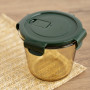 Hermetic Lunch Box Bidasoa Infinity Circular 700 ml Yellow Glass (12 Units)