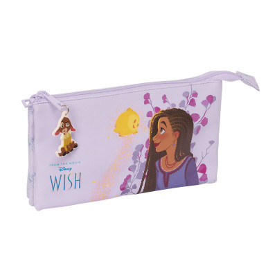 Trousse Fourre-Tout Triple Wish Lila 22 x 12 x 3 cm sur la caverne des