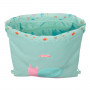 Sac à dos serré par des ficelles Safta Caracol Turquoise 26 x 34 x 1