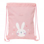 Sac à dos serré par des ficelles Safta Bunny Rose 26 x 34 x 1 cm sur