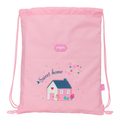 Sac à dos serré par des ficelles Glow Lab Sweet home Rose 26 x 34 x 