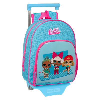 Cartable à roulettes LOL Surprise! Divas Bleu 28 x 34 x 10 cm sur la 