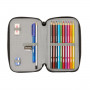 Astuccio Doppio Paul Frank Join the fun Nero 12.5 x 19.5 x 4 cm (28 Pe