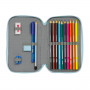 Plumier double Glow Lab Cisnes Bleu 12.5 x 19.5 x 4 cm (28 Pièces) su