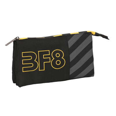 Trousse Fourre-Tout Triple BlackFit8 Zone Noir 22 x 12 x 3 cm sur la c