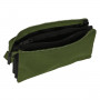 Trousse Fourre-Tout Triple Safta Dark forest Noir Vert 22 x 12 x 3 cm 