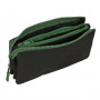 Trousse Fourre-Tout Triple Munich Caviar Noir 22 x 12 x 3 cm sur la ca