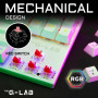 Clavier et Souris Gaming The G-Lab MERCURY W Blanc sur la caverne des 