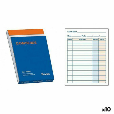 Carnet de serveur DOHE 50088D 1/8 100 Volets (10 Unités) sur la caver