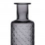 Blumenvase Grau Recyceltes Glas 9 x 9 x 28 cm