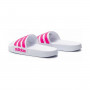 Women's Flip Flops Adidas Adilette Shower White Pink
