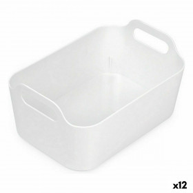 Panier Multi-usages Confortime Blanc 33 x 23,5 x 15,4 cm (12 Unités) 