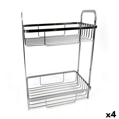 Estantería de Baño Confortime Chromed Plateado 29 x 18 x 39 cm (4 Un