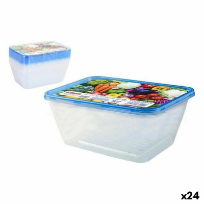 Set de 8 Fiambreras Privilege 1L Rectangular 17,5 x 12 x 7 cm (24 Unid