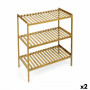 Shelves Confortime Natural Bamboo 70 x 35 x 76,2 cm (2 Units)