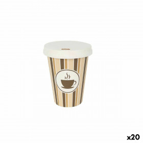 Set de Verres Algon Avec couvercle Produits à usage unique Café Cart