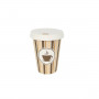 Set de Verres Algon Avec couvercle Produits à usage unique Café Cart