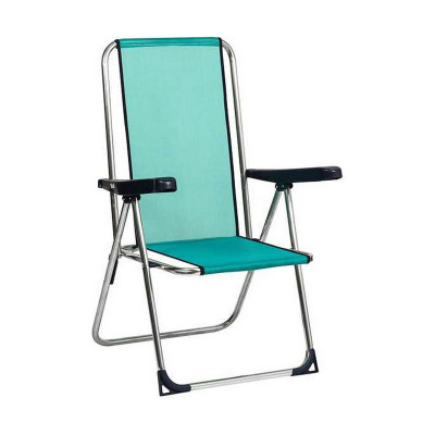 Beach Chair Alco Multi-position Green Aluminium 63 x 101 x 65 cm