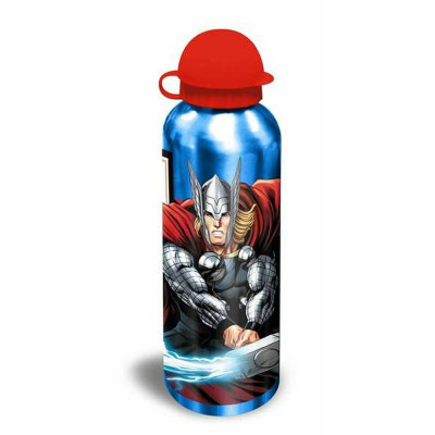 Bouteille d'eau Avengers Botella Aluminio 500 ml - 3 mod Rouge Gris Bleu Aluminium (500 ml)