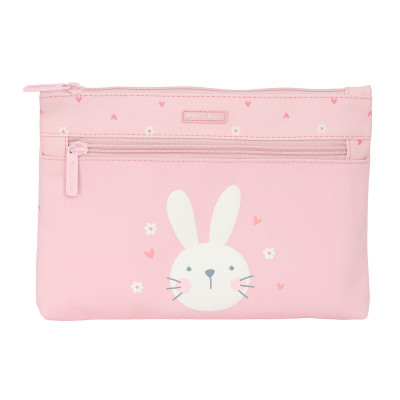 Astuccio Scuola Safta Bunny Coniglio Rosa 23 x 16 x 3 cm
