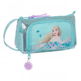 School Case with Accessories Frozen Hello spring Light Blue 20 x 11 x
