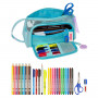 School Case with Accessories Frozen Hello spring Light Blue 20 x 11 x