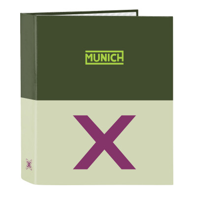 Reliure à anneaux Munich Bright khaki Vert A4 27 x 33 x 6 cm sur la c