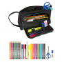 Astuccio per la Scuola con Accessori F.C. Barcelona Nero 20 x 11 x 8.5