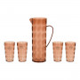 Set Krug mit Gläsern EDM 869702 Wiederverwerteter Kunststoff Braun 5