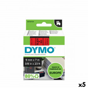 Nastro a trasferimento termico Dymo D1 40917 7 m Nero/Rosso (5 Unità)