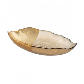 Centrotavola Dorato Vetro 28 x 15,5 cm