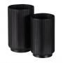 Set de pots de fleurs Noir Fer 16,5 x 16,5 x 28 cm (2 Unités) sur la 