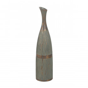 Vaso Verde Dorato Poliresina 14 x 14 x 60,5 cm