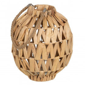 Lanterna Portacandele Lanterna Beige Metallo Cristallo Giacinto d'acqu