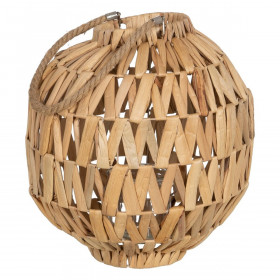 Lanterna Portacandele Lanterna Beige Metallo Cristallo Giacinto d'acqu