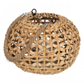 Lanterna Portacandele Lanterna Beige Metallo Cristallo Giacinto d'acqu