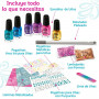 Ensemble de Beauté Cra-Z-Art Enfant métallique Arc-en-ciel Ongles 4 