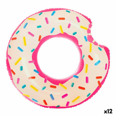 Schwimmreifen Intex Donut Rosa 107 x 99 x 23 cm (12 Stück)