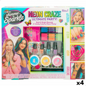 Beauty Kit Cra-Z-Art Ultimate Party Children's Neon Nails Hair Body 4