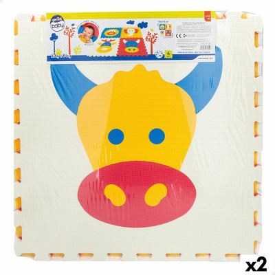 Tapis Puzzle Colorbaby 4 Pièces animaux 118 x 118 cm EVA (2 Unités) 