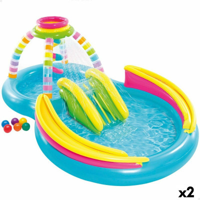 Piscina Gonfiabile per Bambini Intex Arcobaleno 374 L 295 x 109 x 191