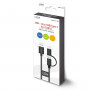 Cavo da USB a Micro USB e USB C Savio CL-128 Nero 1 m