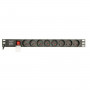 Schuko 19" 8 Steckerleiste mit An/Aus Schalter GEMBIRD EG-PDU-014-FC14
