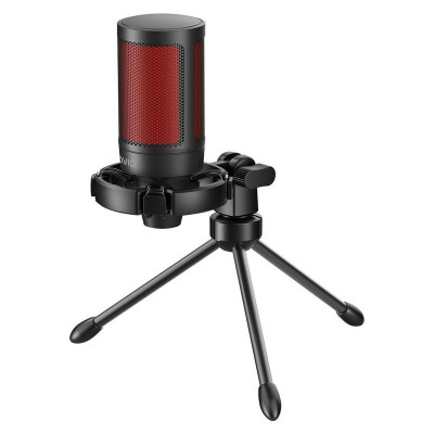 Microphone de Bureau Savio SONAR PRO 01 Noir Rouge sur la caverne des 